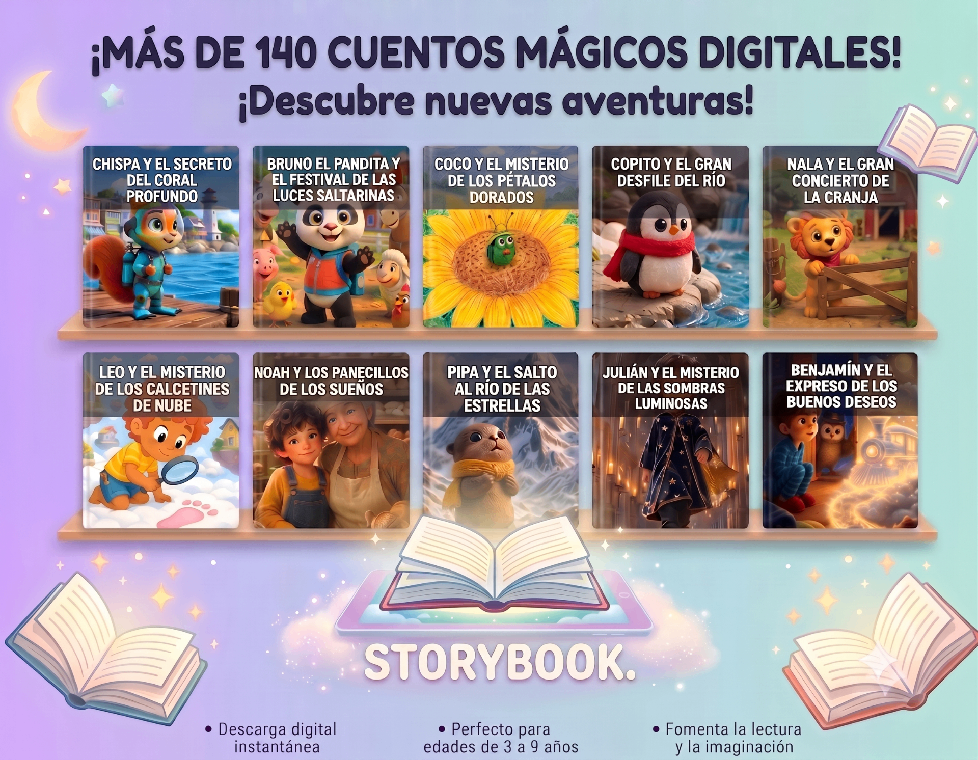 Más de 140 cuentos mágicos de Storybook para niños
